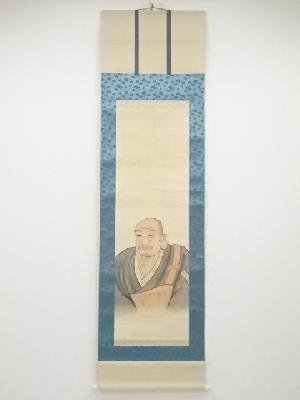 無落款　日蓮聖人像　肉筆絹本掛軸